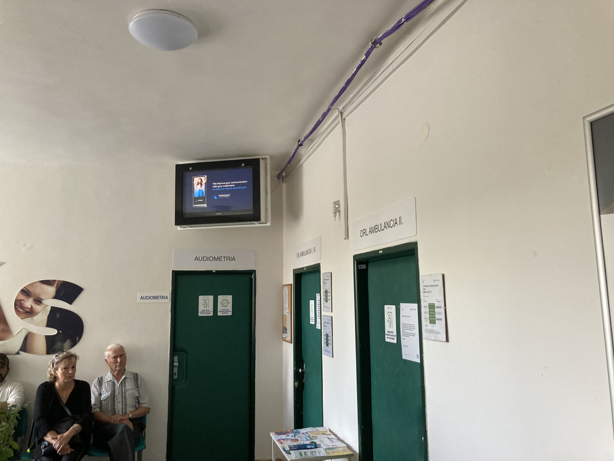 40 ORL / Audiometria 1.p — DOOH screen at Železničná nemocnica s poliklinikou Košice, Košice